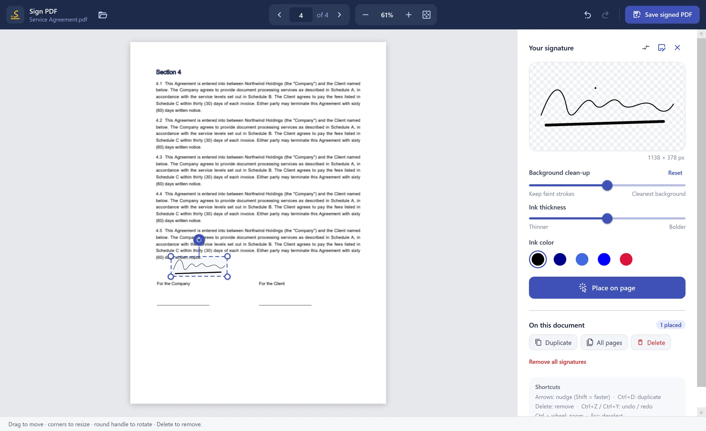Sign PDF in PDF Toolkit